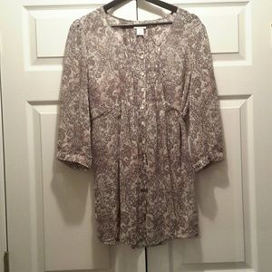 Motherhood Maternity Flowy Top (Creme/Floral)